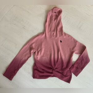 Abercrombie Kids Ombre Rose Tie Front Hoodie